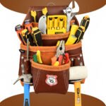 RG1 Brown 10 Pocket Leather Tool Pouch - Image 7