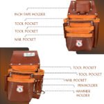 RG5 Brown 17 Pockets Combo Leather Tool Belt - Image 8