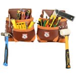 RG6 Brown 10 Pockets Leather Carpenter Tool Belt - Image 4