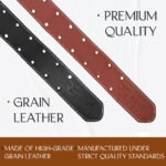 3 Inch Brown Leather Work Tool Padded Belt - Image 7