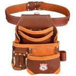 RG2 Brown 8 Pocket Leather Tool Utility Pouch