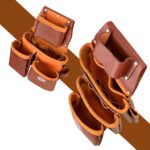 RG4 Brown 22 Pocket Heavy Duty Double Side Leather Tool Pouch - Image 5