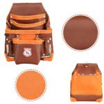 RG1 Brown 10 Pocket Leather Tool Pouch - Image 3