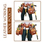 RG5 Brown 17 Pockets Combo Leather Tool Belt - Image 9