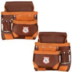 RG6 Brown 10 Pockets Leather Carpenter Tool Belt - Image 3