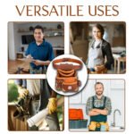 RG2 Brown 8 Pocket Leather Tool Utility Pouch - Image 8