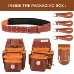RG5 Brown 17 Pockets Combo Leather Tool Belt - Image 7