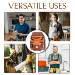 RG1 Brown 10 Pocket Leather Tool Pouch - Image 8