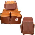 RG4 Brown 22 Pocket Heavy Duty Double Side Leather Tool Pouch - Image 3