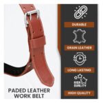 3 Inch Brown Leather Work Tool Padded Belt - Image 8