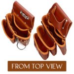 RG5 Brown 17 Pockets Combo Leather Tool Belt - Image 5