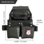 RG3 Black 5 Pocket Leather Tool Pouch - Image 4