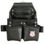 RG3 Black 5 Pocket Leather Tool Pouch