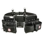 RG7 Black 11 Pockets Leather Tool Belt