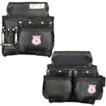 RG7 Black 11 Pockets Leather Tool Belt - Image 3