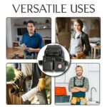 RG3 Black 5 Pocket Leather Tool Pouch - Image 8