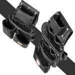 RG4 Black 22 Pocket Heavy Duty Double Side Leather Tool Pouch - Image 5