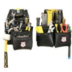 RG4 Black 22 Pocket Heavy Duty Double Side Leather Tool Pouch - Image 4