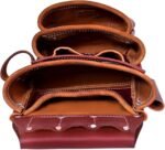 Leather Tool Belt with Suspender Detachable D-Loop Adjustable Padded Suspender Full Grain Oil Tanned Leather Work Belt for Construction, Carpenters, Electricians, Farming - Image 8